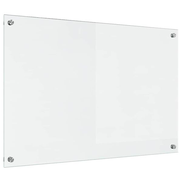 vidaXL Kjøkkenbakplate Gjennomsiktig 90 x 60 cm herdet glass