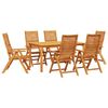 vidaXL Hage Spisegruppe 7 pcs Brun Solid akasietre