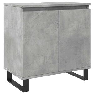 vidaXL Baderomsskap betonggr&aring; 58x33x60 cm konstruert tre