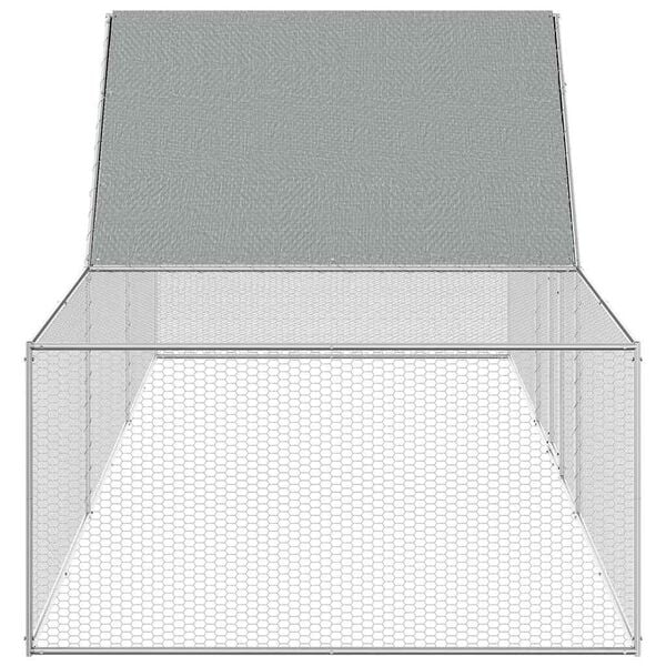 vidaXL Hønsehus 6x2x2 m galvanisert stål