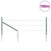 vidaXL Gjerdep&aring;le gr&oslash;nn 100 x 0,5 m (50 mm mesh) St&aring;l og PVC