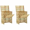 vidaXL Kompostkasse med lamelldesign 2 stk 80x50x100cm impregnert furu