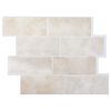 vidaXL Subway-flis 20 pcs Beige marmor 29 x 21 cm Polyuretan og PET