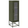 vidaXL Highboard Olivengr&oslash;nn 36x39x123 cm Kaldvalset st&aring;l