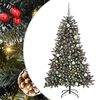 vidaXL Kunstig juletre med 300 LED gr&oslash;nn 180 cm PVC og plast og st&aring;l