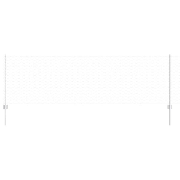 vidaXL Gjerde med stolpe s&oslash;lv 0,8 x 10 m St&aring;l