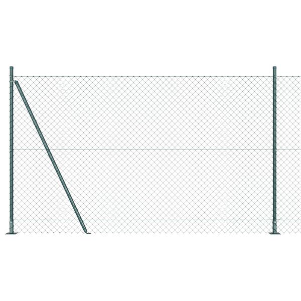 vidaXL Gjerdepåle grønn 10 x 1,5 m (40 x 40 mm mesh) Stål og PVC