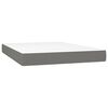 vidaXL Pocket Spring Sengemadrass Medium M&oslash;rkegr&aring; 140x190x20 cm Stoff