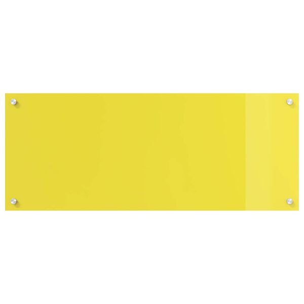 vidaXL Kj&oslash;kkenbakplate Gul 100 x 40 x 0,6 cm herdet glass