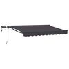 vidaXL Manuell markiseramme med LEDs Antrasitt 2,5 x 2 m