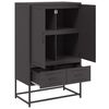 vidaXL Highboard svart 68x39x111,5 cm stål