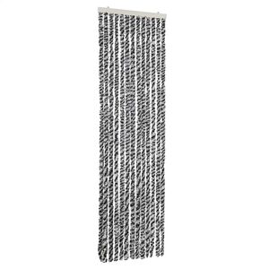 vidaXL Fluegardin gr&aring; og svart og hvit 56x200 cm chenille