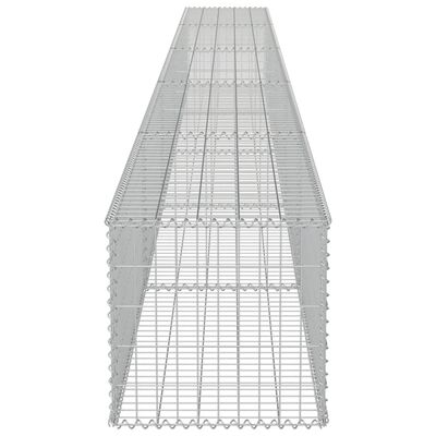 vidaXL Gabion med topp- og bunnlokk galvanisert stål 600x50x50 cm