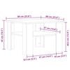vidaXL Salongbord gammelt tre 60x60x42 cm konstruert tre