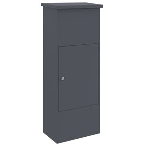 vidaXL Pakkeinnkast med lagring Antrasitt 44,5 x 29 x 110,5 cm St&aring;l