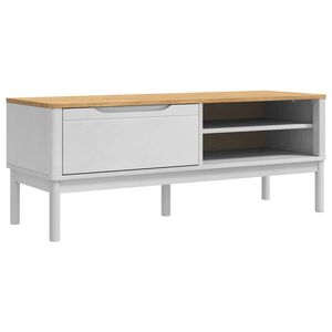 vidaXL Gangbenk FLORO Hvit 115 x 40 x 45 cm Massiv furu