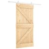 vidaXL Skyved&oslash;r 90 x 210 cm Heltre furu Naturlig og Hvit