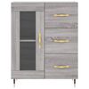 vidaXL Highboard gr&aring; sonoma 69,5x34x180 cm konstruert tre