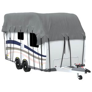 vidaXL Caravan Taktrekk gr&aring; 600x300 cm ikke-vevet stoff