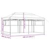 vidaXL Sammenleggbart partytelt pop-up med 3 sidevegger beige