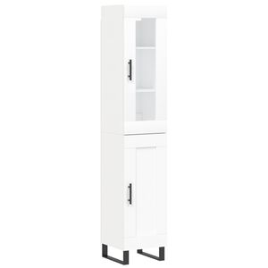 vidaXL Highboard hvit 34,5x34x180 cm konstruert tre
