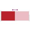 vidaXL Uttrekkbar sidemarkise 160 x 500 cm r&oslash;d