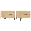 vidaXL Salongbord 2 stk sonoma eik 50x50x40 cm konstruert tre