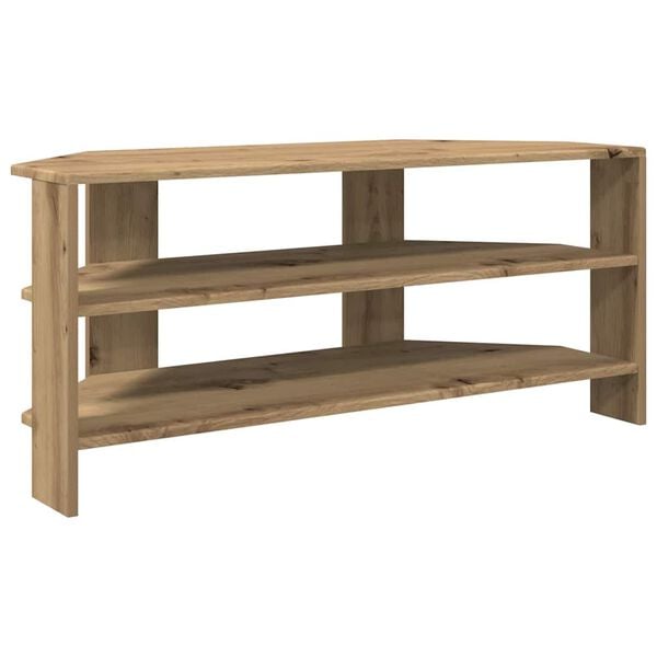 vidaXL Hj&oslash;rneTV-skap Artisan Eik 102x40,5x45cm Konstruert tre