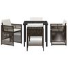 vidaXL Hage Spisegruppe 5 pcs Brun Poly rattan