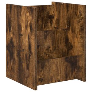vidaXL Magasinreol med hylle R&oslash;kt eik 35 x 35 x 45 cm Konstruert tre