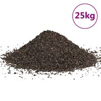vidaXL Basaltgrus 25 kg svart 1-3 mm