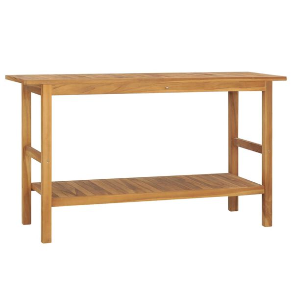 vidaXL Servantskap for bad heltre teak 132x45x75 cm