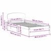 vidaXL Sengestamme med hodegjerde Hvit 75 x 190 cm Massiv furu