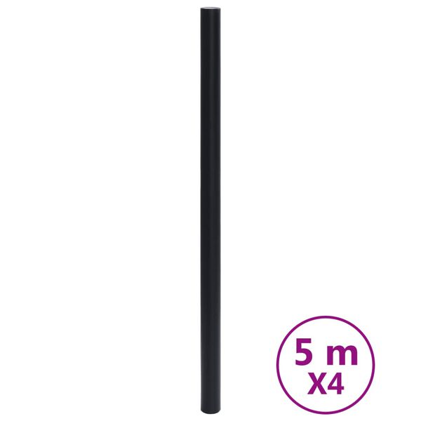 vidaXL M&oslash;belklistremerker selvklebende matt svart 90x500 cm PVC