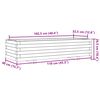 vidaXL Plantekasse voksbrun 110x40x26,5 cm heltre furu
