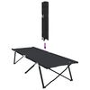 vidaXL Sammenleggbar camping seng Svart 206 x 76 x 74 cm