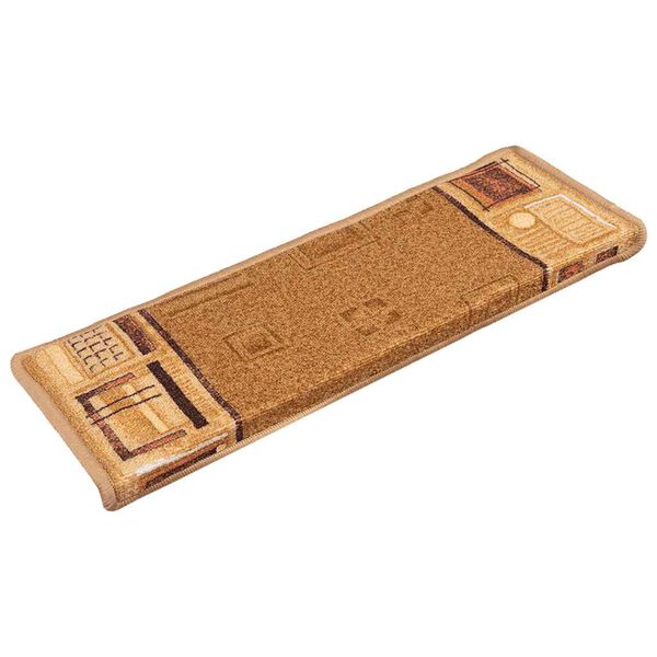 vidaXL Selvklebende trappematter 5 stk 65x21x4 cm beige