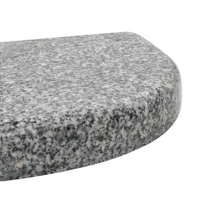 vidaXL Parasollfot granitt 10 kg kurvet grå
