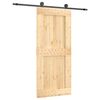 vidaXL Skyved&oslash;r Naturlig og svart 90 x 210 cm Massiv Furu Tre