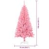vidaXL Juletre med 150 LED med stativ Rosa 150 cm PVC