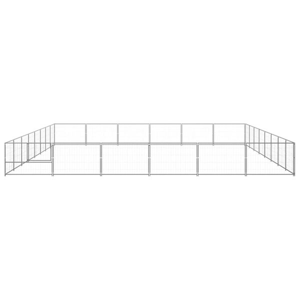 vidaXL Hundegård sølv 48 m² stål