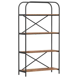 vidaXL Bokhylle 4 niv&aring;er 80 x 30 x 146 cm Konstruert tre Gammelt tre