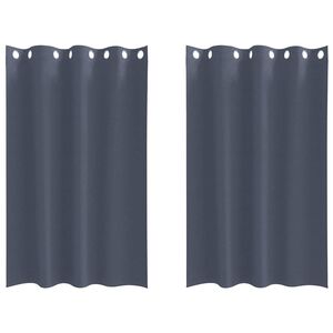 vidaXL M&oslash;rkleggende Gardiner med Ringer 2 stk. Antrasitt 175 x 140 cm