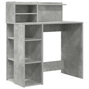 vidaXL Skrivebord Betonggr&aring; Konstruert tre 90 x 48 x 101,5 cm