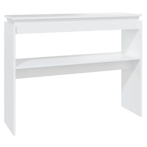 vidaXL Konsollbord hvit 102x30x80 cm konstruert tre