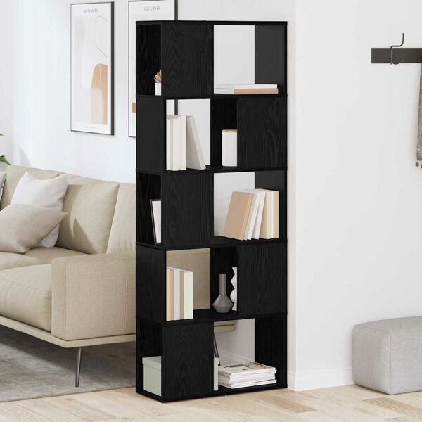 vidaXL TV-benksett Veggmontert Svart 60 x 24 x 156 cm Konstruert tre