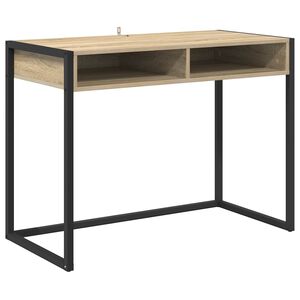 vidaXL Skrivebord Sonoma Konstruert tre 100 x 50 x 75 cm