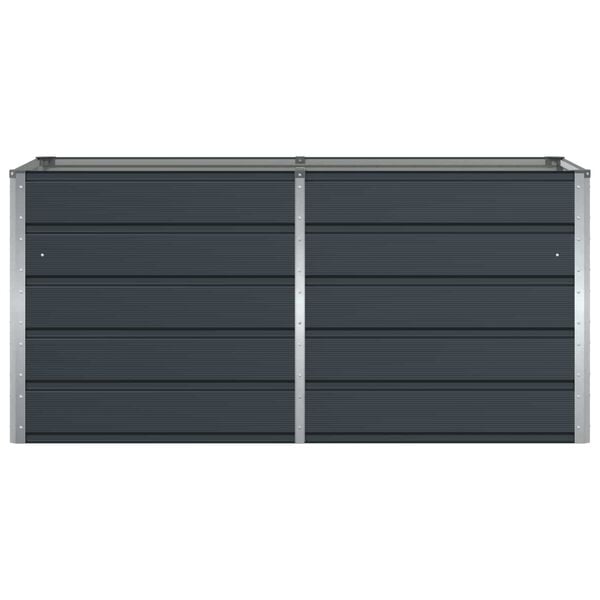 vidaXL Plantekassed Antrasitt 160 x 80 x 75 cm St&aring;l