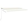 vidaXL Manuell uttrekkbar markise 500x350 cm kremhvit