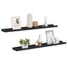 vidaXL Flytende vegghyller 2 stk svart 80x9x3 cm MDF